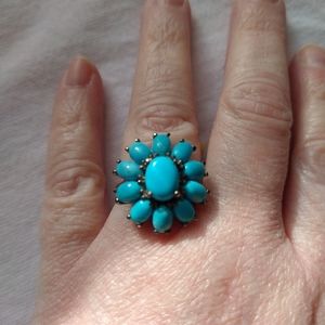 *NEW* 5.10cts Arizona Sleeping Beauty Turquoise Ring, Size 6 (Sizeable)